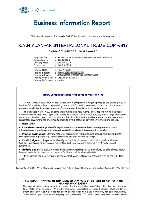 China aluminum Certification-YuanfarAluminum